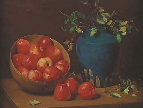 Still Life with Apples and Holly; [Still Life]